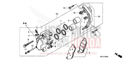 FRONT BRAKE CALIPER (VT750C2/C2F/C2B) VT750C28 de 2008